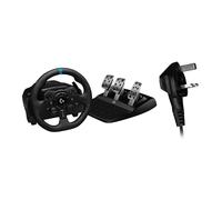 Logitech G G923 Volante y Pedales de Carrera | PS5, PS4 y PC, Uk Inglés Enchufe de alimentación, Tipo G - Negro
