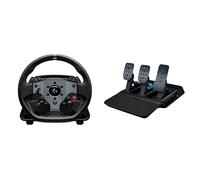 Logitech G PRO Racing Wheel, Accionamiento Directo, 11 Nm + PRO Racing Pedals, celda de carga de 100 kg + Playseat Trophy G Edition - para PS5, PS4 y PC - Negro