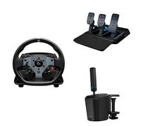 Logitech G PRO Racing Wheel, Accionamiento directo de 11 Nm + PRO Racing Pedals, celda de carga de 100 kg, + RS Shifter and Handbrake con cambio fácil de modo - PS5, PS4 y PC - Negro
