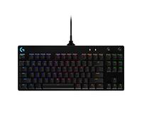 Logitech G Pro TKL Teclado Gaming Mecánico sin Teclado numérico, Teclas GX-Clicky Azules, RGB LIGHTSYNC, Diseño portátil para Esports, Cable Micro USB Desmontable, QWERTY Español, Negro