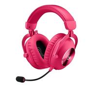 Logitech G PRO X 2 LIGHTSPEED Auriculares gaming inalámbricos, mic. brazo desmont., transductores grafeno 50 mm, DTS:X 2.0-7.1 Surround, Bluetooth/USB/3.5 mm Aux, PC, PS5, PS4, Nintendo Switch-Magenta