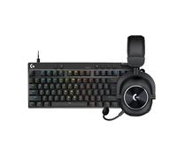 Logitech G Pro X 2 Lightspeed Auriculares inalámbricos, BT, USB, 3.5 mm + Pro X TKL Rapid Teclado con Cable sin Teclado numérico, interruptores analógicos magnéticos, Rapid Trigger, RGB, PC - Negro