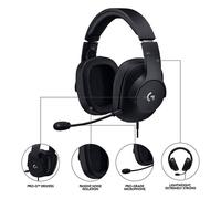 LOGITECH G - Diadema Con Cable - Logitech, 981-000818 - Pro X Gaming Headset - 7.1 / Blue Mic, Micrófono, Negro