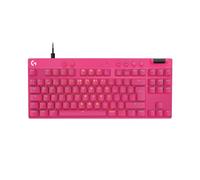 Logitech G PRO X TKL RAPID, teclado para gaming con cable sin teclado numérico con interruptores analógicos magnéticos, modo de disparo rápido, RGB, accionamiento ajustable, US INTL - Magenta