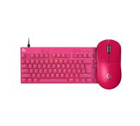 Logitech G Pro X TKL Rapid US INT'L QWERTY,Superlight 2, ratón 60 g-Magenta | Interruptores analógicos magnéticos, Rapid Trigger, RGB personalizable, sensor de 44 000 DPI y respuesta de 8 kHz