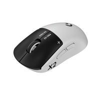 Logitech G Pro X2 SUPERSTRIKE, Ratón inalámbrico Lightspeed para Gaming | Rendimiento ultrarrápido, ultraligero (61 g), tecnología háptica, clic personalizable, carga USB-C, PC/Mac/portátil (Blanco)