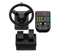 Logitech G Saitek Paquete de Equipo Pesado, Volante 900 Grados, +38 Botones Asignables, Dos Palancas Analógicas, USB, PC/Mac - Negro