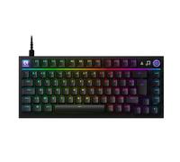 Logitech G Teclado para juegos 316 X 75, velocidad de informes de 8 kHz, interruptores táctiles intercambiables en caliente, construcción de cadena de gas, matriz de puntos LED y dial, PBT, USB-C, RGB