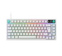 Logitech G Teclado para juegos 316 X 75, velocidad de informes de 8 kHz, interruptores táctiles intercambiables en caliente, construcción de cadena de gas, matriz de puntos LED y dial, PBT, USB-C, RGB
