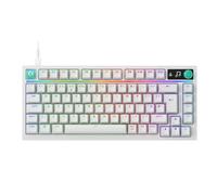 Logitech G Teclado para juegos 316 X 75, velocidad de informes de 8 kHz, interruptores táctiles intercambiables en caliente, construcción de cadena de gas, matriz de puntos LED y dial, PBT, USB-C, RGB