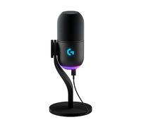 Logitech G Yeti GX Dynamic RGB - Micrófono para Juegos, Podcast con LIGHTSYNC, Vo!CE Azul, Control G HUB, supercardioide, USB Plug and Play en PC/Mac, Color Negro