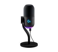 Logitech G Yeti GX | Micrófono dinámico RGB LIGHTSYNC gaming y streaming, supercardioide, Plug and Play USB, PC/Mac - Negro