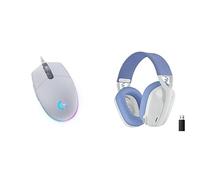 Logitech G203 LIGHTSYNC Ratón + Logitech G435 Auriculares Inalámbricos LIGHTSPEED para Gaming, Blanco