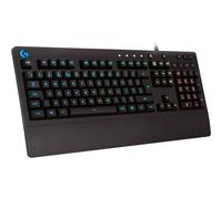 Logitech G213 Prodigy Teclado Gaming, Retroiluminado RGB LIGHTSYNC, Resistente a Salpicaduras, Personalizable, Controles Multimedia, Disposición QWERTZ Alemán, Negro