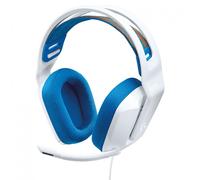 Auriculares gaming - Logitech G335, Con cable, 36 Ohms, 87.5dB SPL/mW, Micrófono integrado, Jack 3.5mm, Blanco