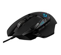 Logitech G502 HERO Ratón Gaming con Cable Alto Rendimiento, Captor HERO 25K, 25,600 DPI, RGB, Peso Personalizable, 11 Botones Programables, Memoria Integrada, PC/Mac - Negro