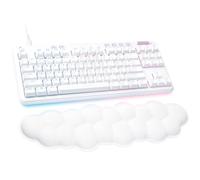 Logitech G713 - Teclado mecánico para Jugador con Cable, iluminación RGB LIGHTSYNC, interruptores táctiles (GX Brown) y reposamuñecas para Teclado, Compatible con PC y Mac, francés AZERTY - Blanco