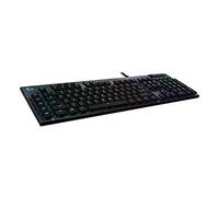 Logitech G815 LIGHTSYNC RGB Teclado Gaming Mecánico Alámbrico con Teclas GL-Táctil de bajo Perfil, 5 Teclas G programables, Paso de USB, Controles Multimedia Dedicados, Disposición QWERTY ES - Negro
