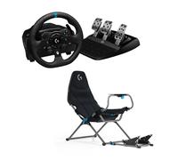 Logitech G923 Racing Wheel and Pedals, TRUEFORCE Force Feedback + Playseat Challenge X, Logitech G Edition, Para Xbox X|S, Xbox One, PC, Mac, Negro