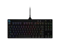 Logitech G Pro Teclado mecánicopara Gaming,Diseño sin Teclado numérico ultraportátil,Cable Micro USB extraíble,Teclas retroiluminadas RGB LIGHTSYNC con 16,8 Millones de Colores,US INT'L QWERTY- Negro