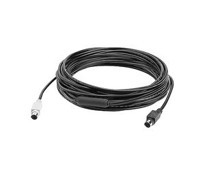 Logitech Group, Cable de Extensión de 10m para el Sistema de Webcam para Videoconferencia Group, Mini-DIN-6, Portátil/PC/Mac, Negro