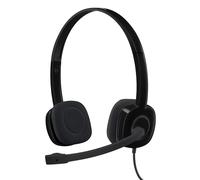 Logitech H151 Wired Headset, Stereo Headphones with Rotating Noise-Cancelling Mi