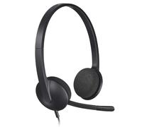 Logitech H340 Wired Headset, Stereo Headphones with Noise-Cancelling Microphone,