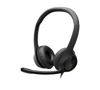 Logitech H390 Auriculares con Cable para PC/Portátil, Auriculares Estéreo con Micrófono con Supresión de Ruido, USB-A, Controles en línea, Funciona con Chromebook, Color Negro