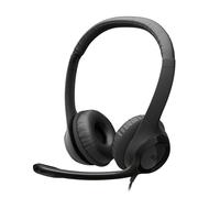 Logitech H390 auriculares con micrófono con cable para PC/portátil, auriculares estéreo con micrófono con cancelación de ruido, estéreo, controles integrados en el cable, Works With Chromebook - NEGRO
