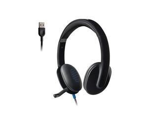 Logitech H540 Binaural Diadema Negro - Auriculares con micrófono (PC/Juegos, Binaural, Diadema, Negro, Digital, Alámbrico)