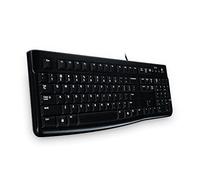 Logitech K120 Teclado con Cable para Windows, Tamaño Normal, Resistante a Líquido, Barra Espaciadora Curvada, PC/Portátil, Disposición QWERTY Estonio, color Negro