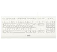 Logitech K280e Pro Teclado con Cable para Windows, Linux, Chrome, Disposición QWERTZ Alemán, Blanco