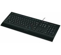 Logitech K280e Pro Teclado con Cable para Windows, Linux, Chrome, Disposición QWERTZ Alemán, Negro