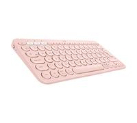 Logitech K380 Teclado Inalámbrico Multi-Dispositivos para Windows/Apple iOS/Android/Chrome, Bluetooth, Diseño Compacto, PC/Mac/Portátil/Smartphone/Tablet/Apple TV, Disposición QWERTY Español, Rosa