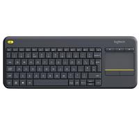 Logitech K400 Plus Teclado Inalámbrico con Panel Táctil, Negro
