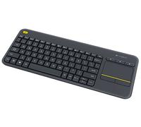 Logitech K400 Plus Teclado Inalámbrico con Touchpad para Televisores Conectados a PC, Teclas Especiales Multi-Media, Windows, Android, Ordenador/Tablet, Danés, Finlandés, Noruego, Sueco, color Negro