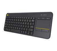 Logitech K400 Teclado Táctil Inalámbrico Plus para TV con un Control Multimedia y Panel Táctil, Disposición AZERTY Belga - Negro