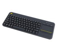 Logitech K400 Plus Teclado Inalámbrico con Touchpad para Televisores, Disposición Turco, Negro