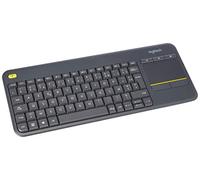 Logitech K400 Plus Teclado Inalámbrico con Touchpad para Televisores, Disposición AZERTY Francés, Negro