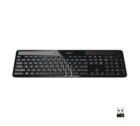 Logitech K750 Teclado Inalámbrico Solar para Windows, Inalámbrico de 2,4 GHz con Receptor Unificador USB, Ultrafino, Compatible con PC, Portátil, Disposición QWERTY Español - Negro