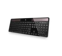 Logitech K750 Teclado Solar Inalámbrico, Disposición QWERTY Pan Nordic, Negro