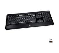 Logitech K800 - Teclado (Estándar, Inalámbrico, RF inalámbrico, QWERTY, Negro)