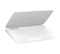 Logitech Keys-To-Go 2, Teclado Bluetooth portátil para Tablet con Tapa integrada, Teclado inalámbrico estilizado para Windows, Android, Linux, iPad, iPhone, Mac, Apple TV, QWERTY Español - Gris Claro