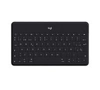 Logitech Keys-To-Go Teclado Inalámbrico Bluetooth para iPhone, iPad, Smartphone, Tablet, Android, Windows, Apple TV, Ligero, Portátil, Disposición QWERTY Italiano, Negro