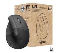 Logitech Lift for Business, ratón ergonómico Vertical, inalámbrico, Bluetooth o USB Logi Bolt Seguro, clics silenciosos, certificación Global, Windows/Mac/Chrome/Linux - Grafito