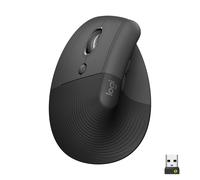Logitech Lift Left Ratón ergonómico vertical, versión para zurdos superficie de agarre recubierta de goma, cómodo apoyo para el pulgar, 4 personalizables