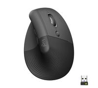 Logitech Lift Vertical Ratón ergonómico, recubierto de goma Superficie de agarre, cómodo apoyo para el pulgar, 4 botones silenciosos personalizables