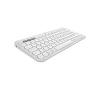 Logitech llaves de guijarros 2 k380s, diseño italiano qwerty, blanco