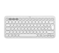 Logitech Llaves de Guijarros 2 K380s, Diseño italiano QWERTY, blanco