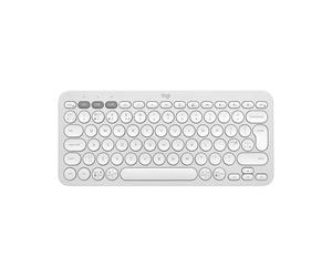 Logitech Llaves de Guijarros 2 K380s, QWERTY Diseño internacional de EE. UU., Blanco